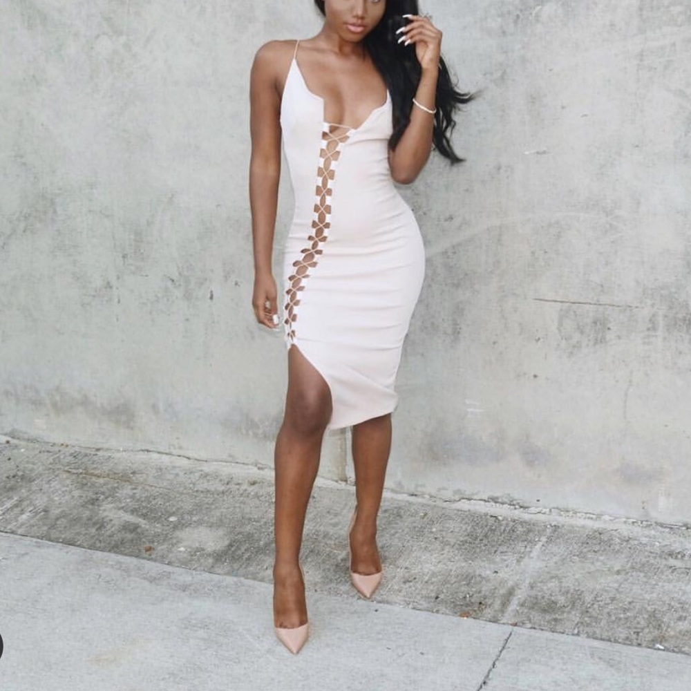Pretty Little Thing bodycon dress - blush
